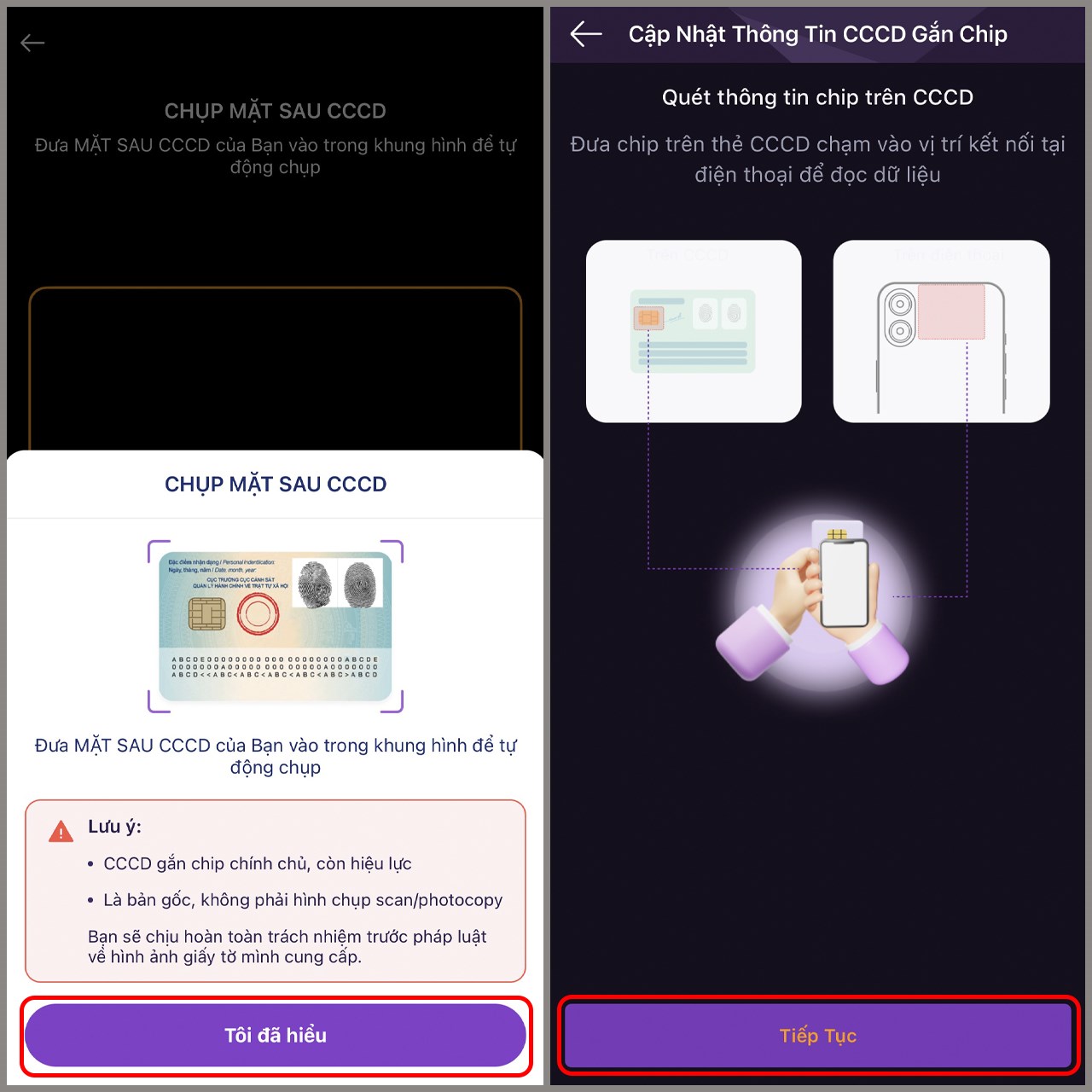 Quét NFC CCCD trên iPhone để xác thực sinh trắc học ngân hàng